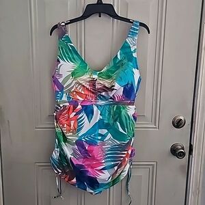 Cacique Lane Bryant bathing swim suit sarong size 18 308